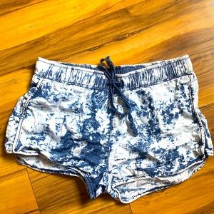 Acid wash shorts